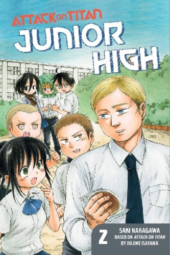 Buchcover und Innenansicht für das Buch: Attack on Titan: Junior High 2