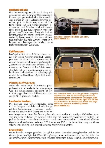 Buchcover und Innenansicht für das Buch: Mercedes-Benz W 124