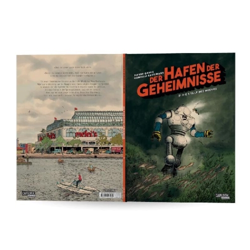 Buchcover und Innenansicht für das Buch: Der Hafen der Geheimnisse 2: Die Stille des Meeres