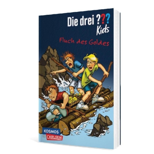 Buchcover und Innenansicht für das Buch: Die drei ??? Kids 11: Fluch des Goldes