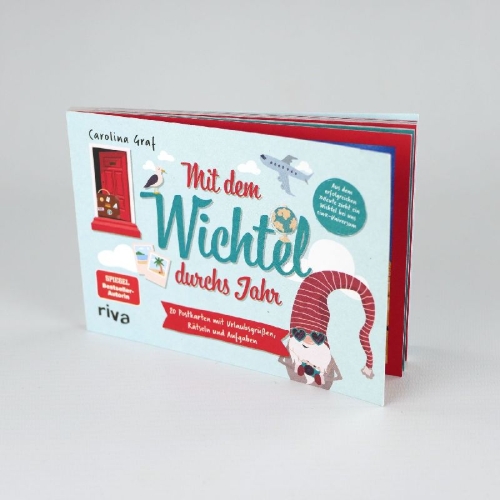 Buchcover und Innenansicht für das Buch: Mit dem Wichtel durchs Jahr