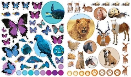 Buchcover und Innenansicht für das Buch: EyeLike Stickers: Animals