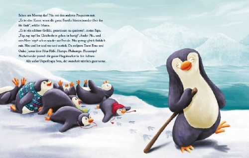 Buchcover und Innenansicht für das Buch: Ein Herz für Pilu Pinguin