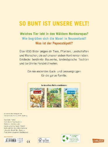 Buchcover und Innenansicht für das Buch: Mein großer Weltatlas