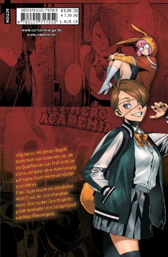 Buchcover und Innenansicht für das Buch: Vigilante: Boku no Hero Academia Illegals
