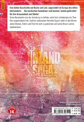Buchcover und Innenansicht für das Buch: Vinland Saga