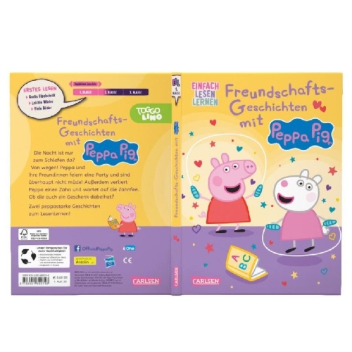 Buchcover und Innenansicht für das Buch: Peppa Wutz: Freundschafts-Geschichten mit Peppa Pig