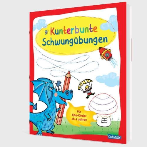 Buchcover und Innenansicht für das Buch: Kunterbunte Schwungübungen