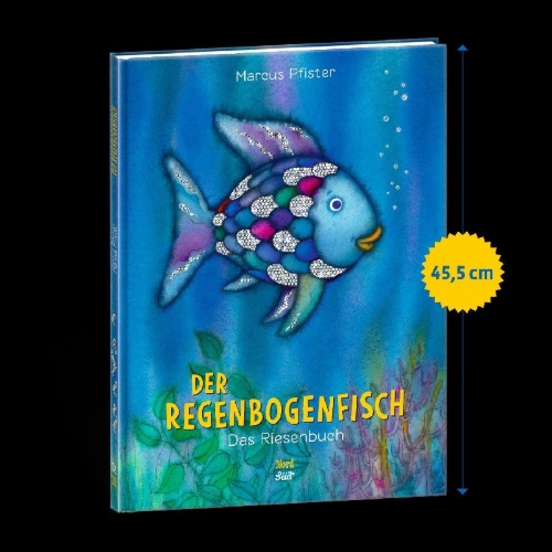 Buchcover und Innenansicht für das Buch: Der Regenbogenfisch. Das Riesenbuch
