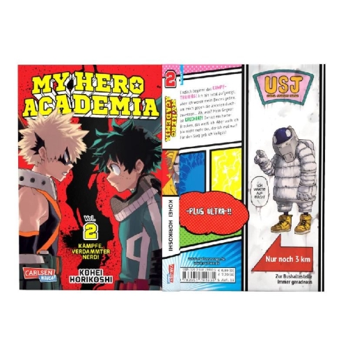 Buchcover und Innenansicht für das Buch: Boku no Hero Academia