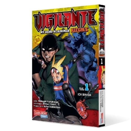 Buchcover und Innenansicht für das Buch: Vigilante: Boku no Hero Academia Illegals