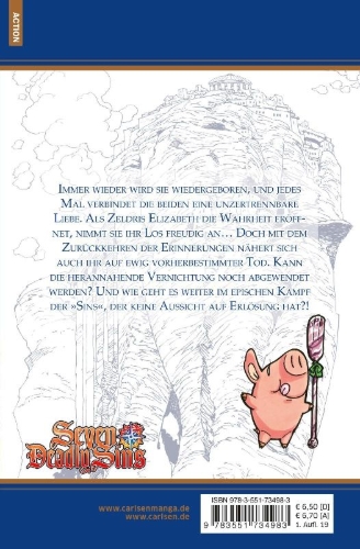 Buchcover und Innenansicht für das Buch: Nanatsu no Taizai