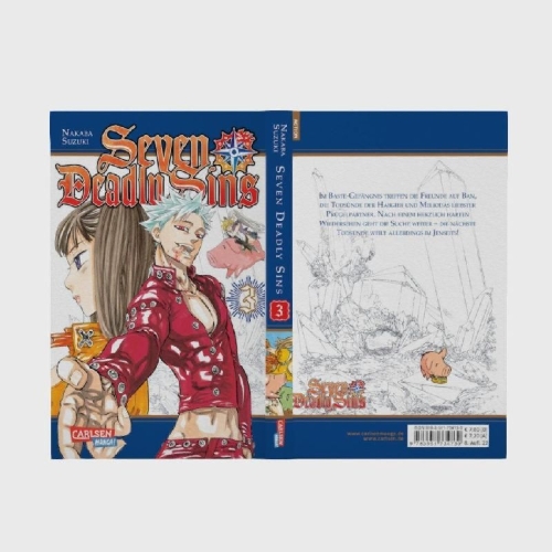 Buchcover und Innenansicht für das Buch: Nanatsu no Taizai
