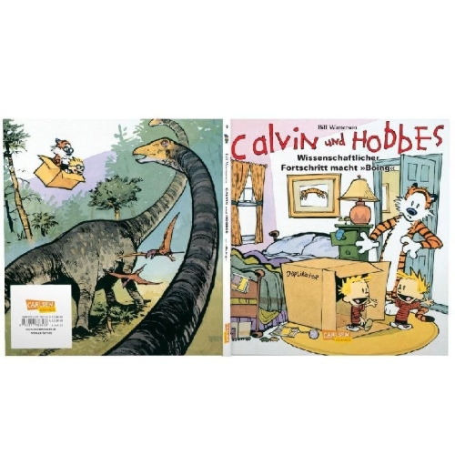 Buchcover und Innenansicht für das Buch: Calvin & Hobbes 06 - Wissenschaftlicher Fortschritt macht ,,Boing''