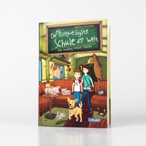 Buchcover und Innenansicht für das Buch: Die unlangweiligste Schule der Welt 1: Das Buch zum Film