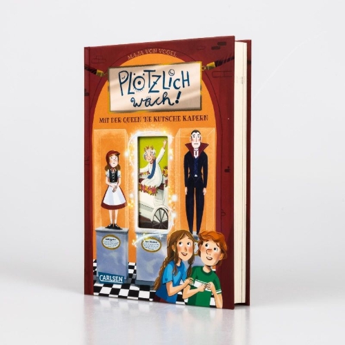 Buchcover und Innenansicht für das Buch: Plötzlich wach! 1: Mit der Queen ne Kutsche kapern