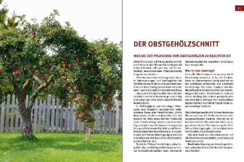 Buchcover und Innenansicht für das Buch: Hecken-, Strauch- und Obstbaumschnitt