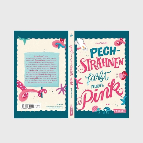 Buchcover und Innenansicht für das Buch: Pechsträhnen färbt man pink