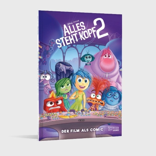 Buchcover und Innenansicht für das Buch: The Story of the Movie in Comics. Inside Out 2
