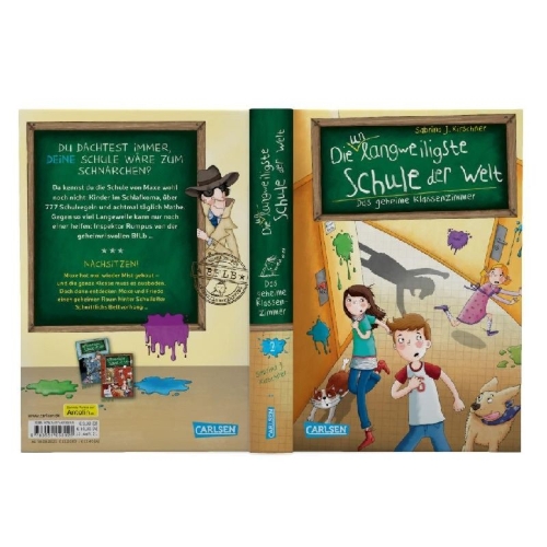 Buchcover und Innenansicht für das Buch: Die unlangweiligste Schule der Welt 2: Das geheime Klassenzimmer