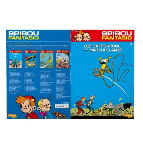 Buchcover und Innenansicht für das Buch: Les Voleurs du marsupilami