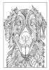 Buchcover und Innenansicht für das Buch: Mandala Malbuch Hunde für Kinder ab 8 Jahren mit 50 schönen Ausmalbildern