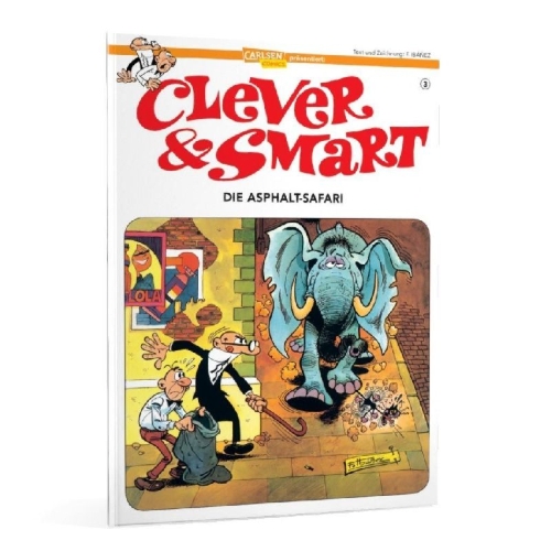 Buchcover und Innenansicht für das Buch: Mortadelo y Filemon: Safari Callejero