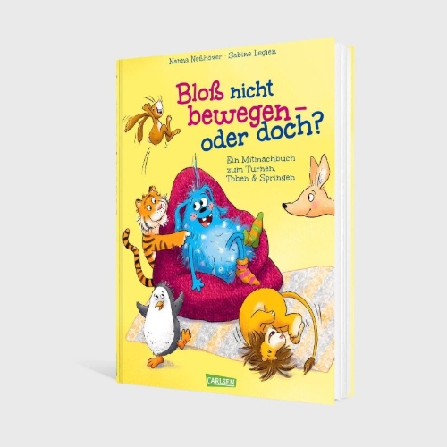 Buchcover und Innenansicht für das Buch: Bloß nicht bewegen - oder doch?