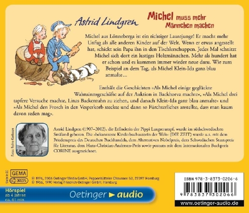 Buchcover und Innenansicht für das Buch: Nya hyss av Emil i Lönneberga