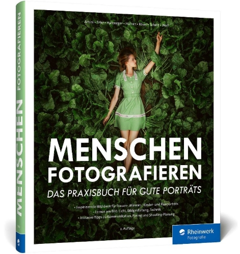 Buchcover und Innenansicht für das Buch: Menschen fotografieren