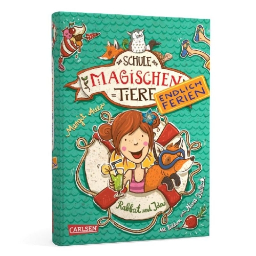 Buchcover und Innenansicht für das Buch: Schule der magischen Tiere -  Endlich Ferien 01 - Rabbat und Ida