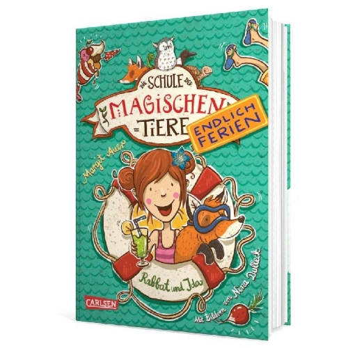 Buchcover und Innenansicht für das Buch: Schule der magischen Tiere -  Endlich Ferien 01 - Rabbat und Ida