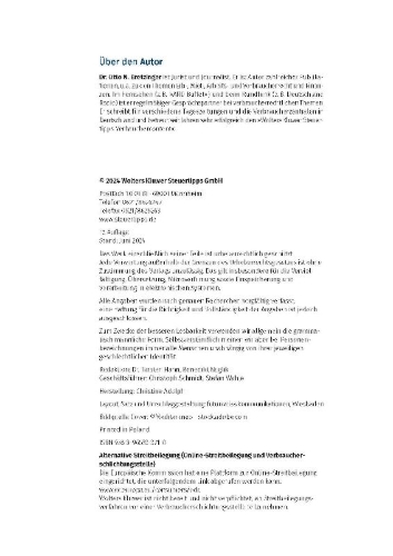 Buchcover und Innenansicht für das Buch: Der VorsorgePlaner