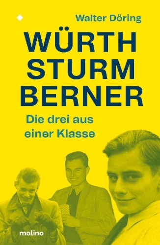 Buchcover und Innenansicht für das Buch: Die drei aus einer Klasse: Würth, Sturm, Berner