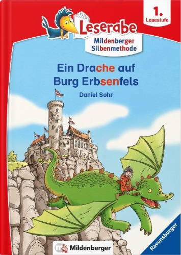 Buchcover und Innenansicht für das Buch: Leserabe - Ein Drache auf Burg Erbsenfels