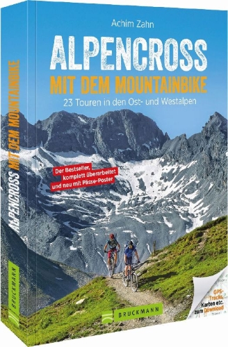 Buchcover und Innenansicht für das Buch: Alpencross mit dem Mountainbike