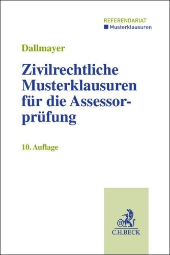 Buchcover und Innenansicht für das Buch: Zivilrechtliche Musterklausuren für die Assessorprüfung