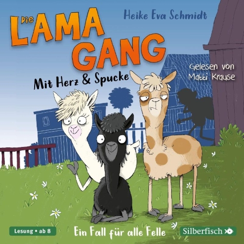 Buchcover und Innenansicht für das Buch: Die Lama-Gang. Mit Herz & Spucke 1: Ein Fall für alle Felle