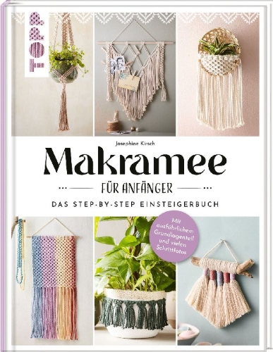 Buchcover und Innenansicht für das Buch: Makramee für Anfänger. Das Step-By-Step Einsteigerbuch