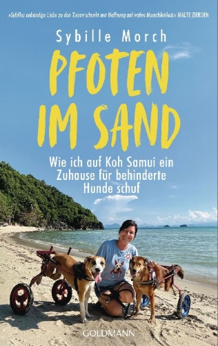 Buchcover und Innenansicht für das Buch: Pfoten im Sand