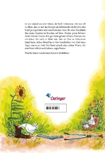 Buchcover und Innenansicht für das Buch: När Findus var liten och försvann