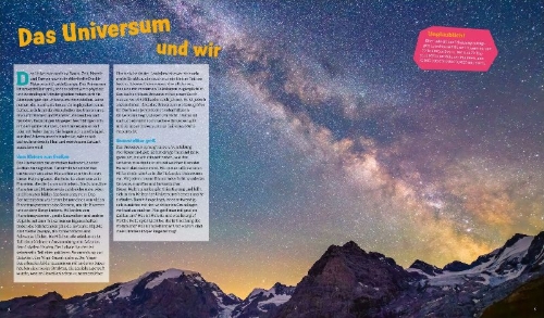 Buchcover und Innenansicht für das Buch: WAS IST WAS Weltraumatlas