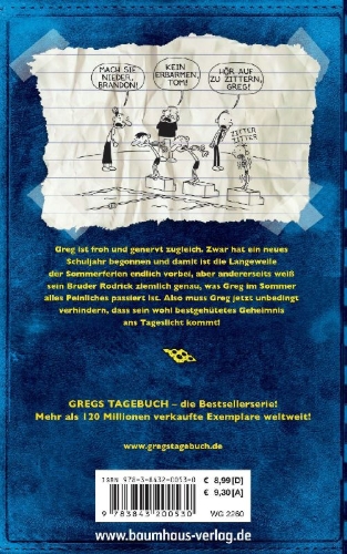 Buchcover und Innenansicht für das Buch: Diary of a Wimpy Kid: Rodrick Rules