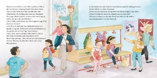 Buchcover und Innenansicht für das Buch: LESEMAUS 215: Mila tanzt