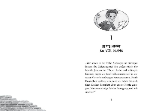 Buchcover und Innenansicht für das Buch: Die verbotene Mission. Die Koki-Bande