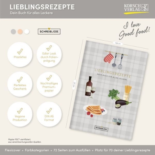 Buchcover und Innenansicht für das Buch: Lieblingsrezepte