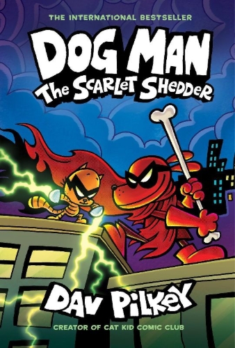 Buchcover und Innenansicht für das Buch: Dog Man: The Scarlet Shedder (Dog Man #12)