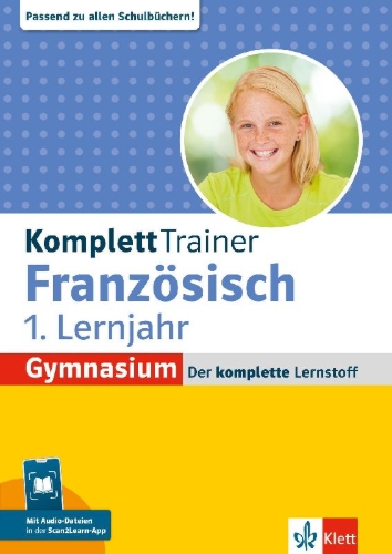 Buchcover und Innenansicht für das Buch: KomplettTrainer Gymnasium Französisch 1. Lernjahr