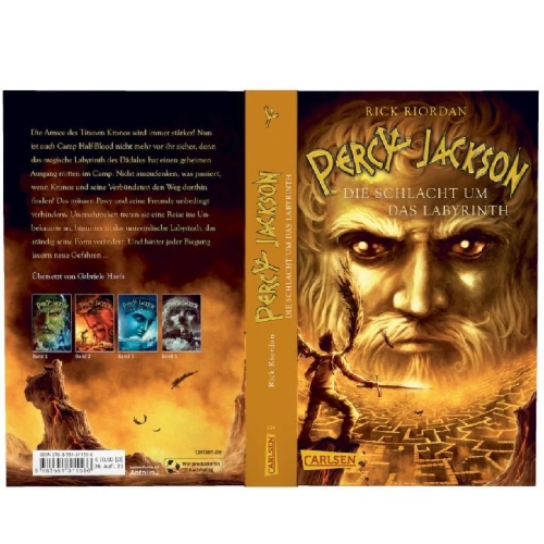 Buchcover und Innenansicht für das Buch: Percy Jackson: The battle of the labyrinth