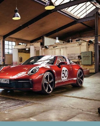 Buchcover und Innenansicht für das Buch: Die Bucket List für Porsche-Fahrer